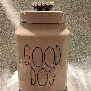 Rae Dunn GOOD DOG Container w Crown Lid